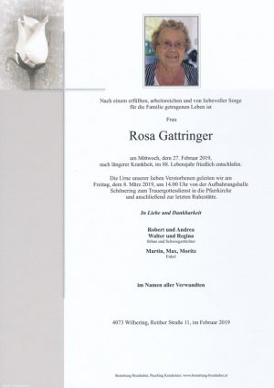 Portrait von Rosa Gattringer