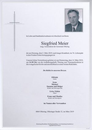 Portrait von Siegfried Meier