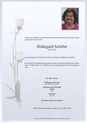 Portrait von Hildegard Schiller