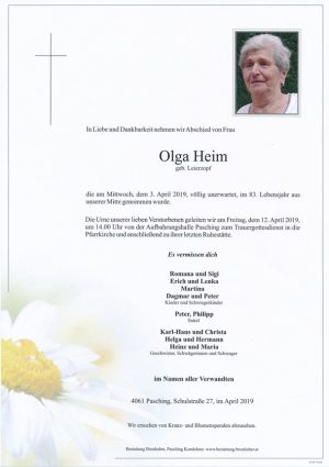 Portrait von Olga Heim