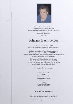 Portrait von Johanna Baumberger