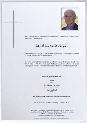 Portrait von Ernst Eckertsberger