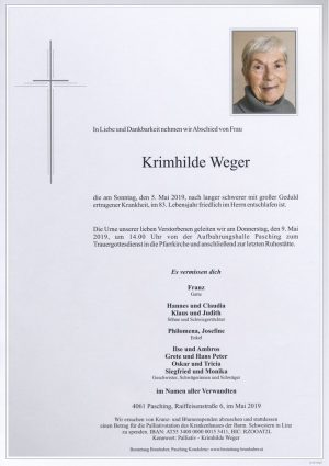 Portrait von Krimhilde Weger