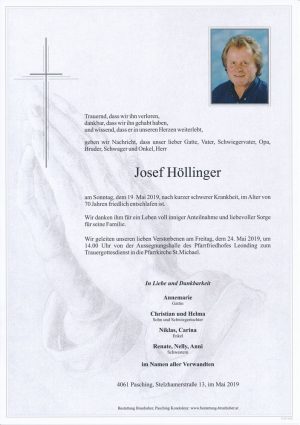 Portrait von Josef Höllinger
