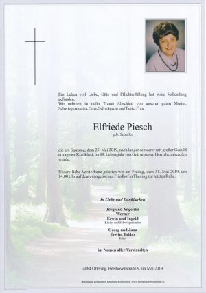 Portrait von Elfriede Piesch
