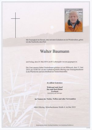 Portrait von Walter Baumann