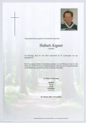 Portrait von Hubert Aigner