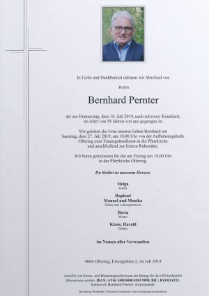 Portrait von Bernhard Pernter