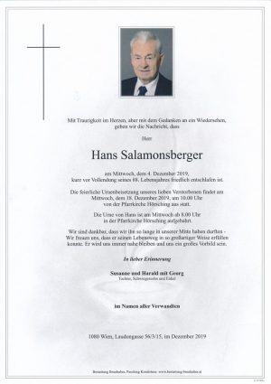 Portrait von Hans Salamonsberger
