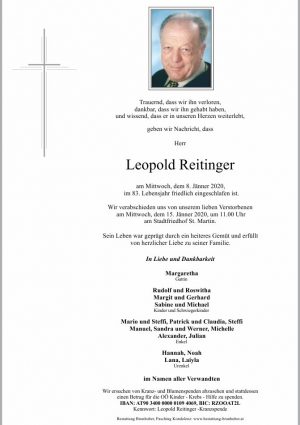 Portrait von Leopold Reitinger