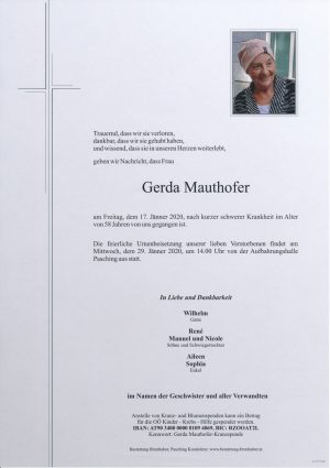 Portrait von Gerda Mauthofer