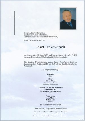 Portrait von Josef Jankowitsch