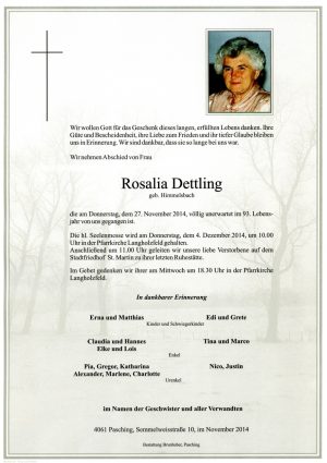 Portrait von Rosalia Dettling