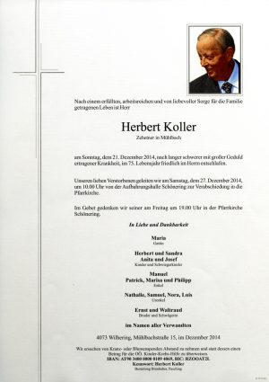 Portrait von Herbert Koller